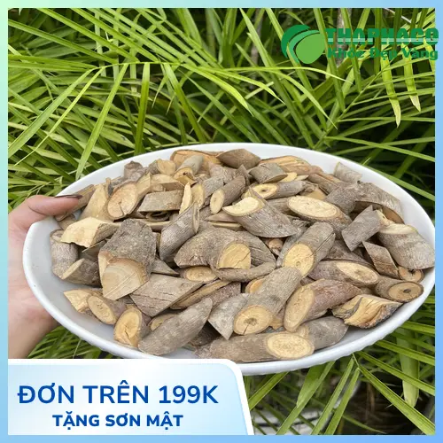 Sản phẩm cây an xoa đã được thái lát và phơi khô