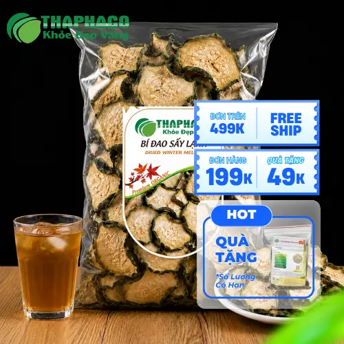 Bí đao sấy lạnh dạng lát khô tiện lợi