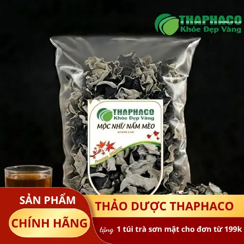 Mộc nhĩ khô THAPHACO sợi to, giòn dai