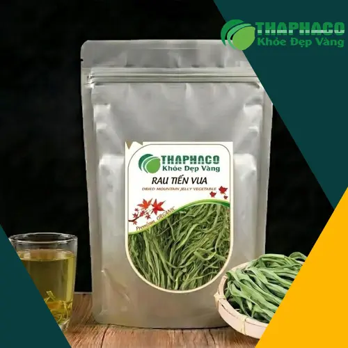 Rau tiến vua khô trước và sau khi sơ chế