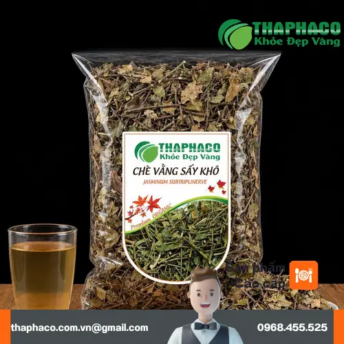 Hình ảnh cây chè vằng tươi và chè vằng khô