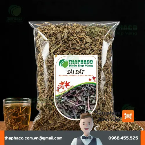 Sài Đất sấy khô nguyên cành, lá xanh tự nhiên