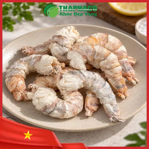 Sản phẩm tôm sấy thăng hoa đóng gói tiện lợi
