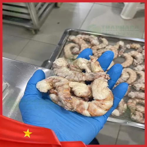 Đóng gói tôm sấy thăng hoa số lượng lớn giao sỉ