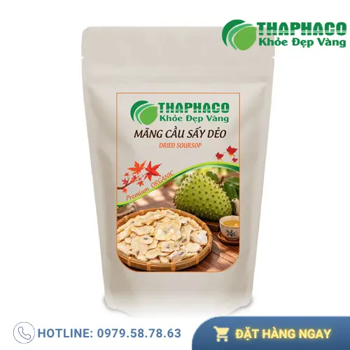 Mãng cầu sấy dẻo THAPHACO cung cấp năng lượng tự nhiên
